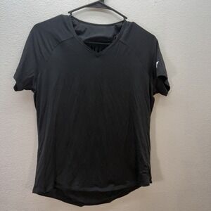 Forme Black Short Sleeve Posture Correcting Shirt Top Workout Gym SZ L Womens